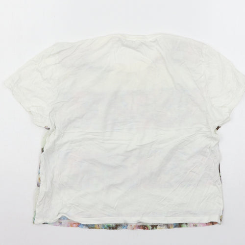 Miss Selfridge Womens White Striped Jersey Basic T-Shirt Size 10