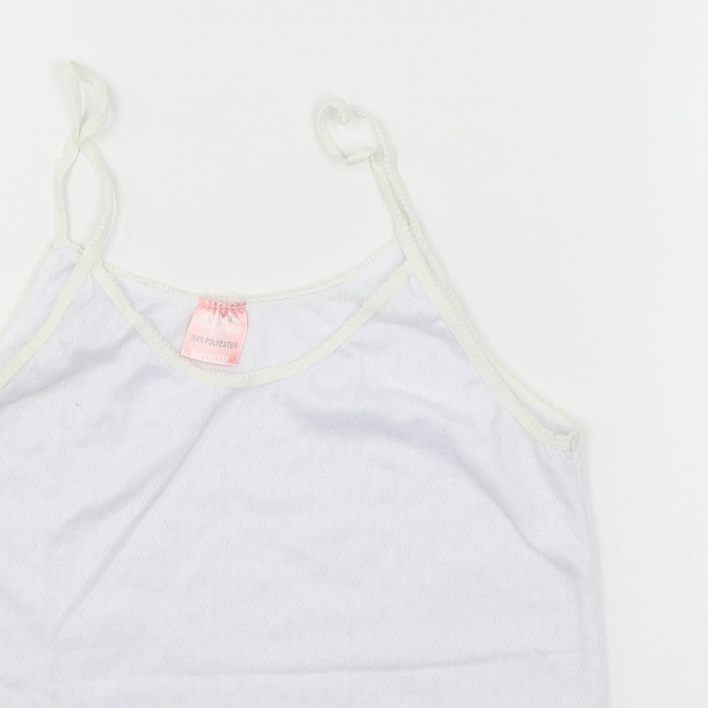 Preworn Womens White  Jersey Basic Tank Size M