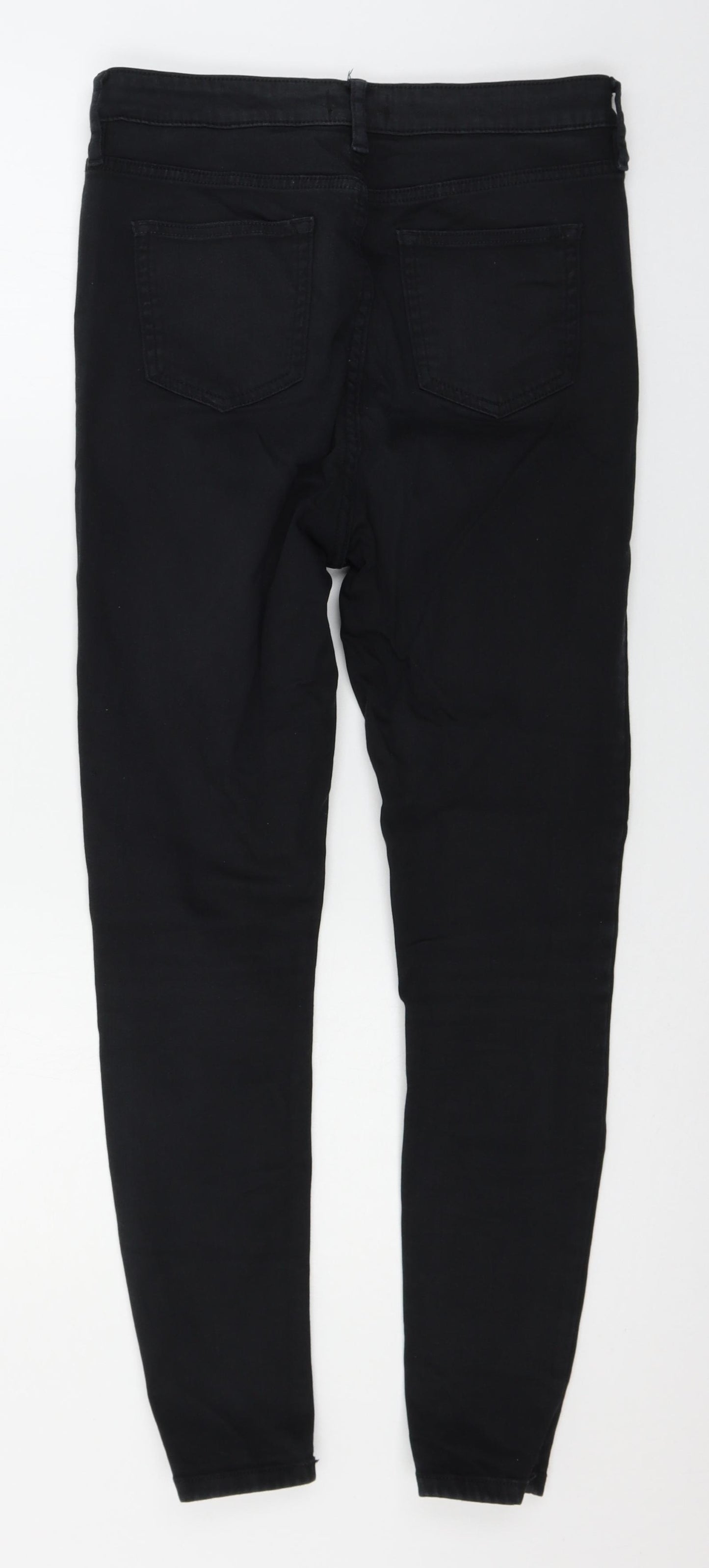 F&F Womens Black  Denim Skinny Jeans Size 12 L26 in