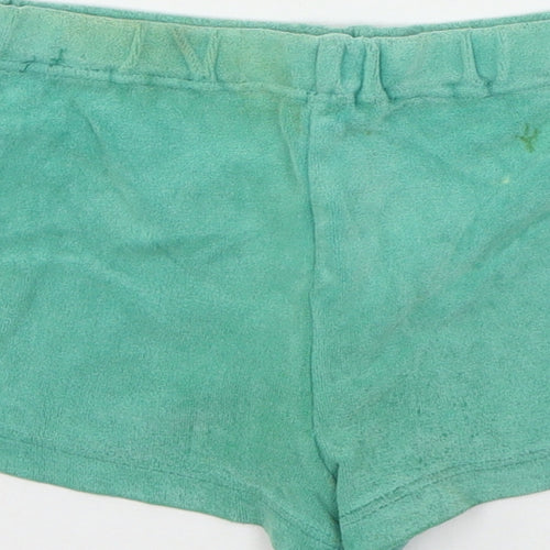 St Micheal Girls Green  Jersey Sweat Shorts Size 7-8 Years
