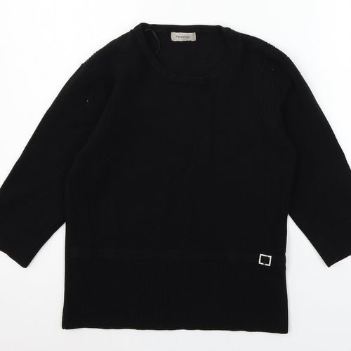 Paramour Womens Black  Knit Pullover Jumper Size XL