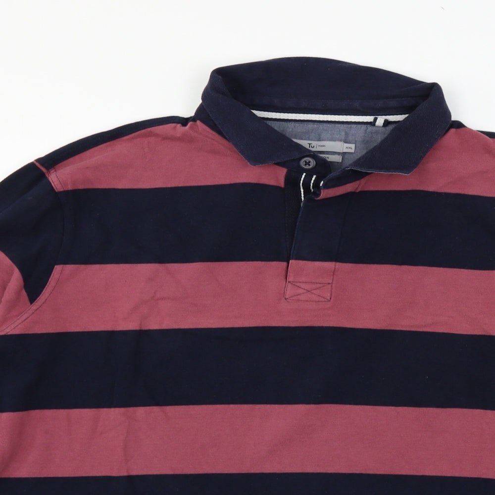 TU Mens Pink  Jersey  Polo Size 2XL