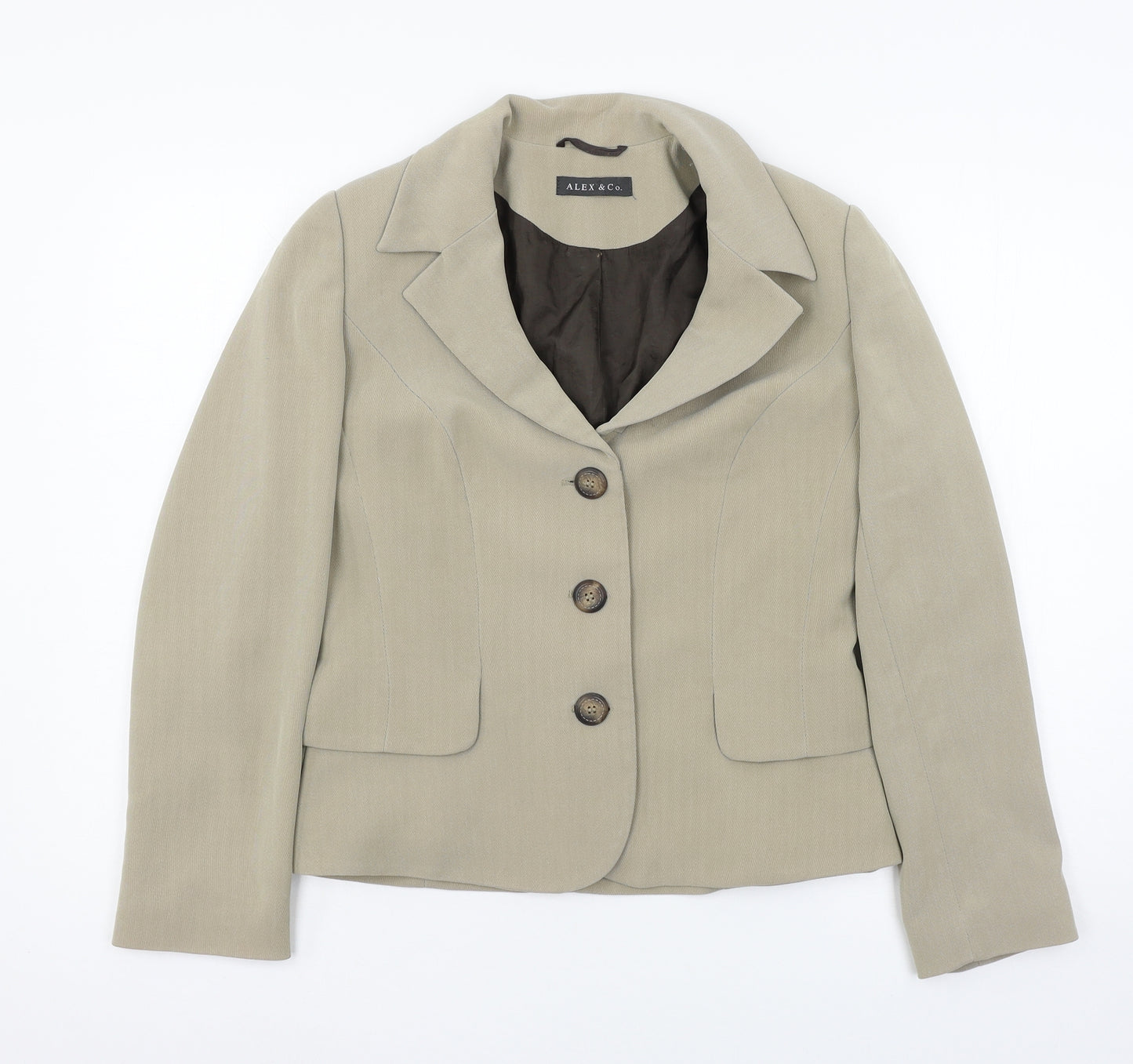 ALEX & CO Womens Brown   Jacket Blazer Size 10