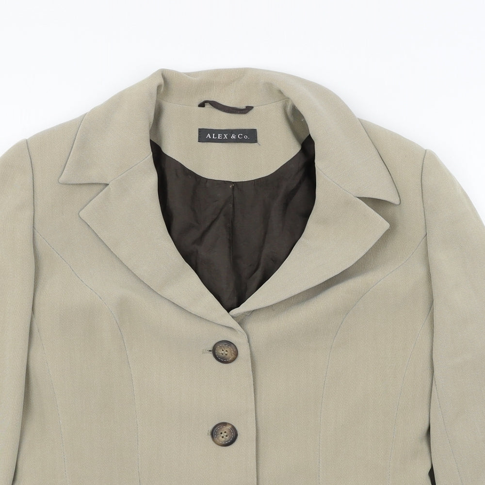 ALEX & CO Womens Brown   Jacket Blazer Size 10