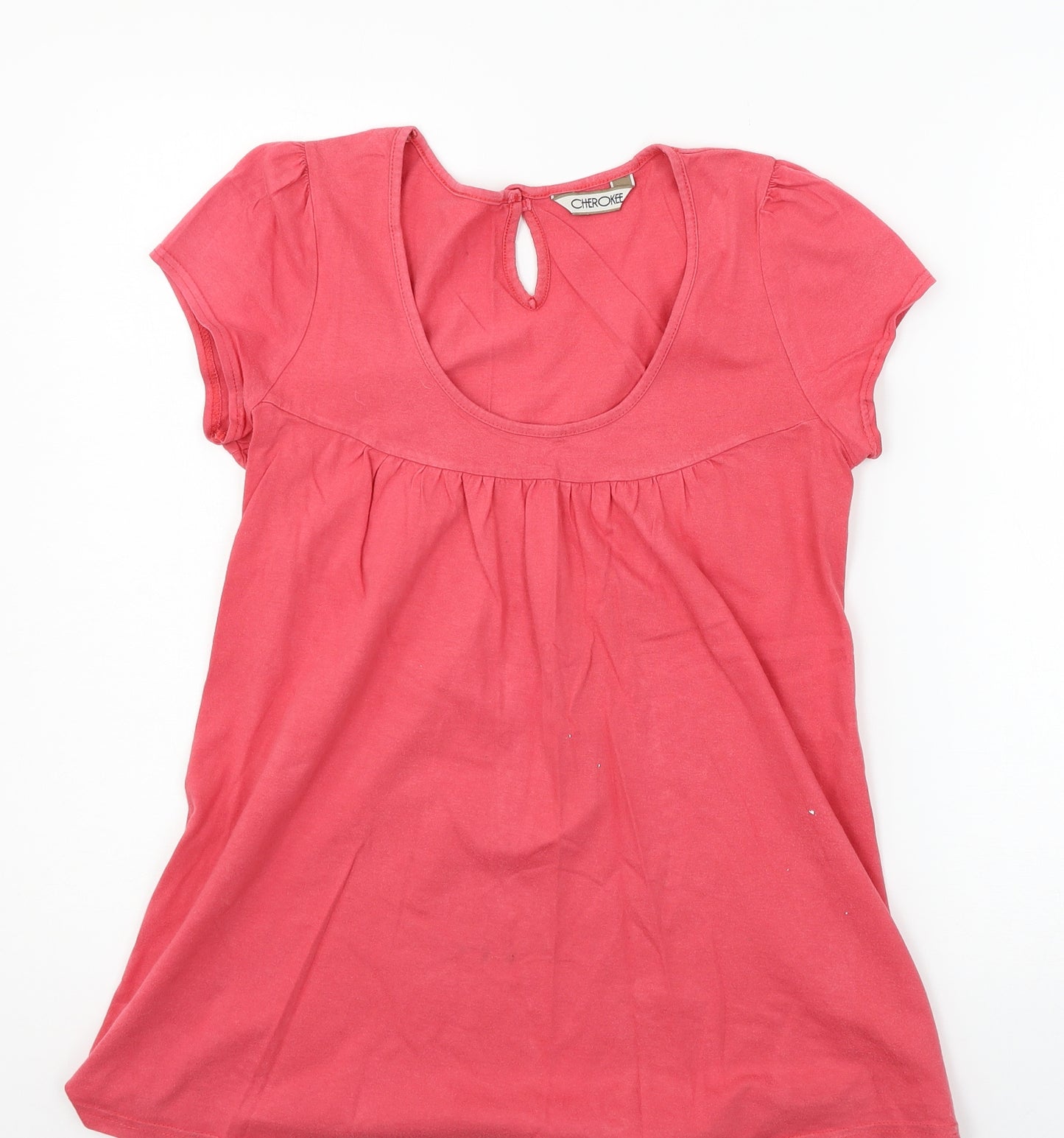 Cherokee Womens Pink  Jersey Basic T-Shirt Size 10