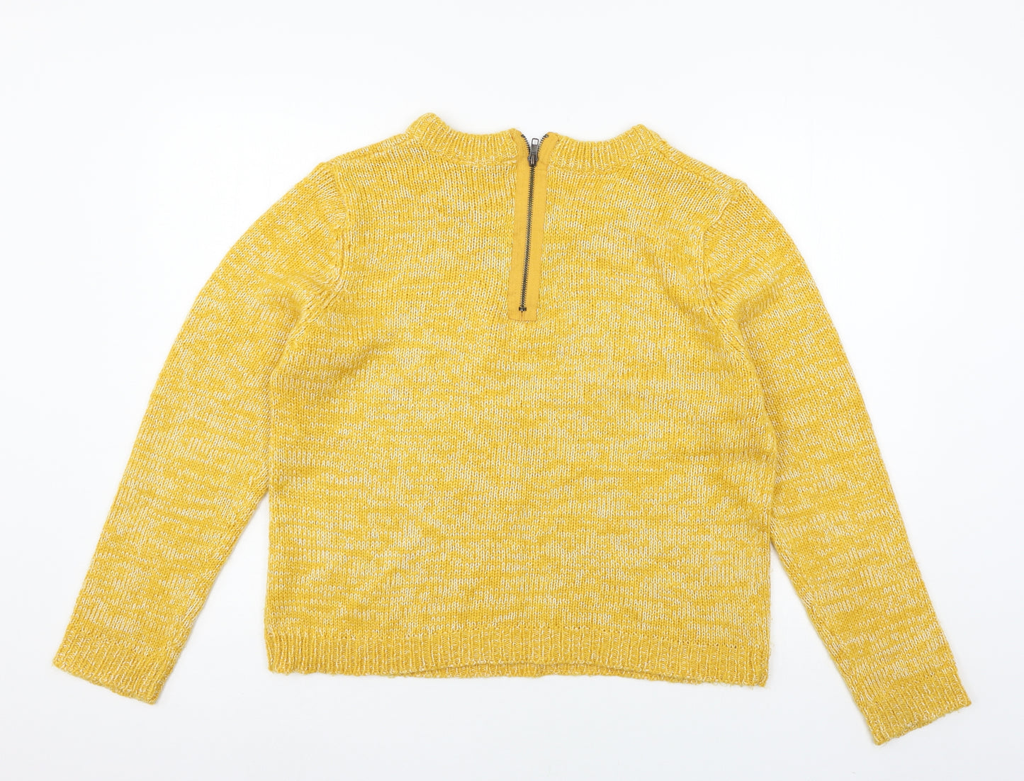 Peacocks Womens Yellow  Knit Pullover Jumper Size L