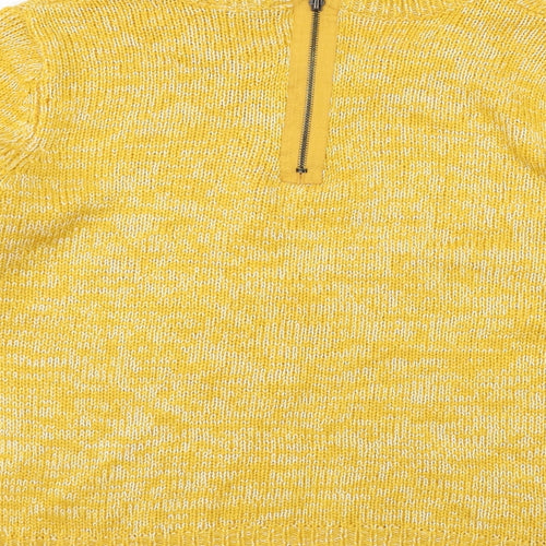 Peacocks Womens Yellow  Knit Pullover Jumper Size L