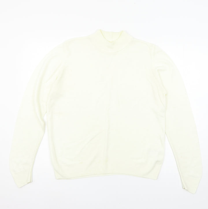 St Michael Womens White Knit Pullover Jumper Size 10