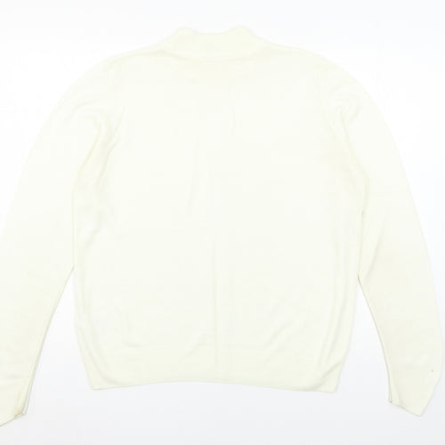 St Michael Womens White  Knit Pullover Jumper Size 10