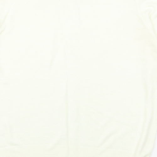 St Michael Womens White  Knit Pullover Jumper Size 10