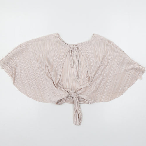 Love  Womens Pink  Satin Basic Blouse Size XS