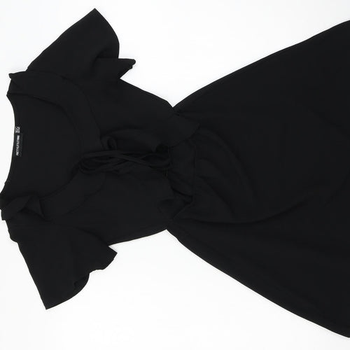 PRETTYLITTLETHING Womens Black   T-Shirt Dress  Size 4