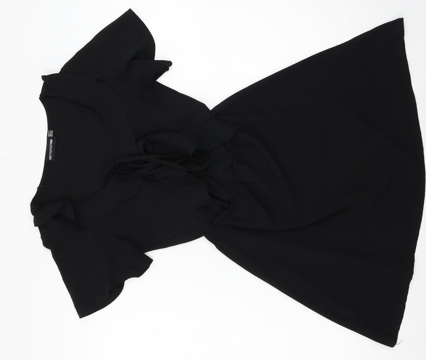 PRETTYLITTLETHING Womens Black   T-Shirt Dress  Size 4