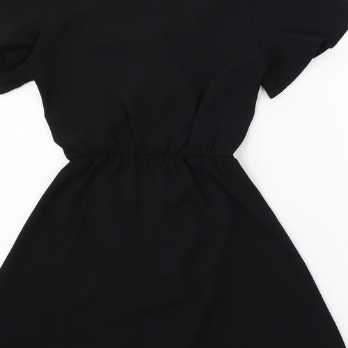 PRETTYLITTLETHING Womens Black   T-Shirt Dress  Size 4