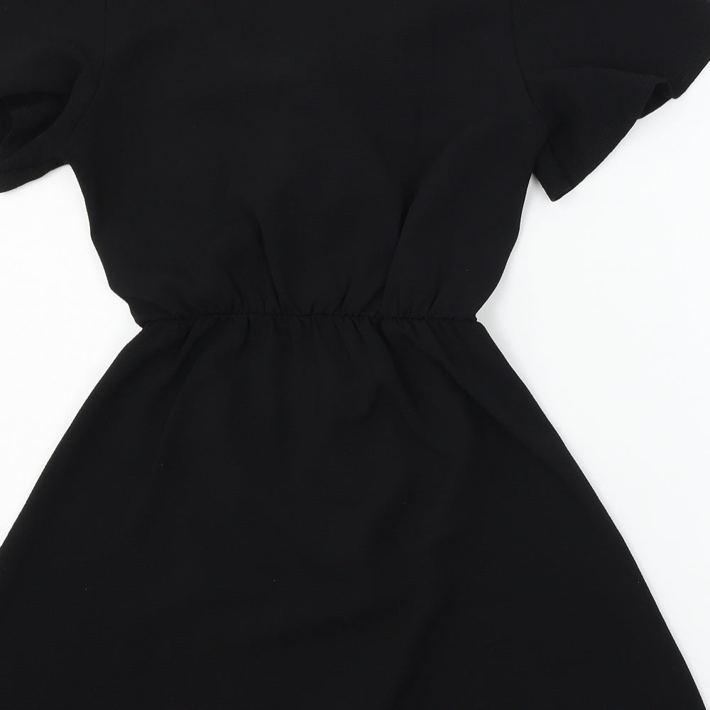 PRETTYLITTLETHING Womens Black   T-Shirt Dress  Size 4
