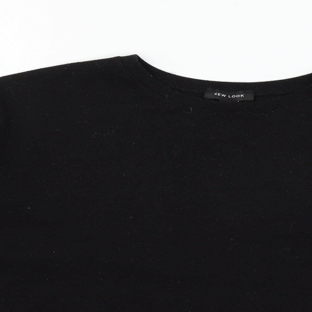 New Look Womens Black  Jersey Pullover Sweatshirt Size S