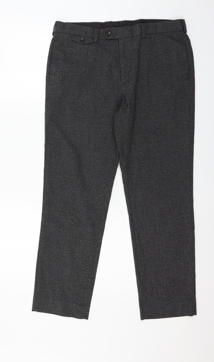 Burton Mens Grey Trousers Size 34 in L28 in