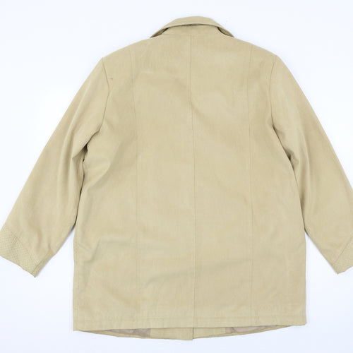Klass Womens Beige   Pea Coat Coat Size 14