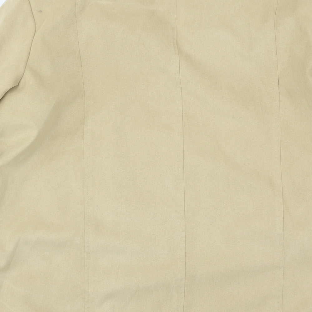 Klass Womens Beige   Pea Coat Coat Size 14