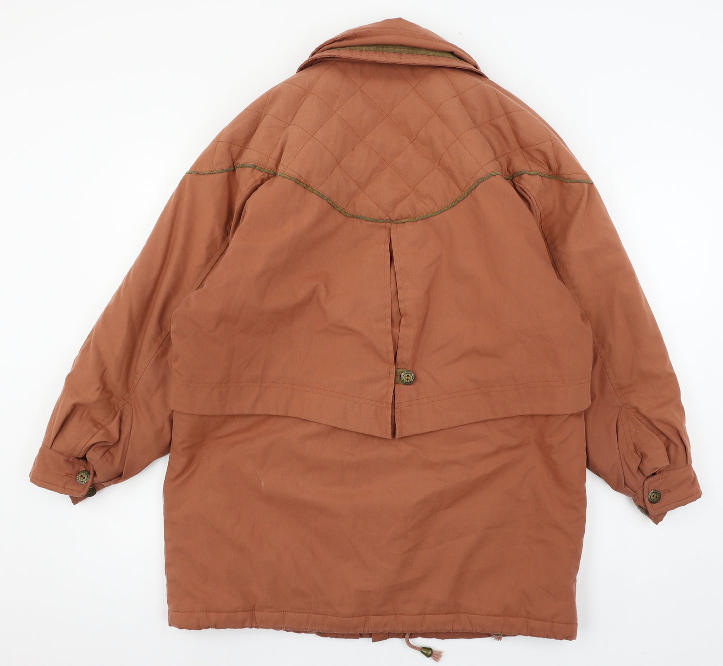 Casual Club Womens Orange   Parka Coat Size 10