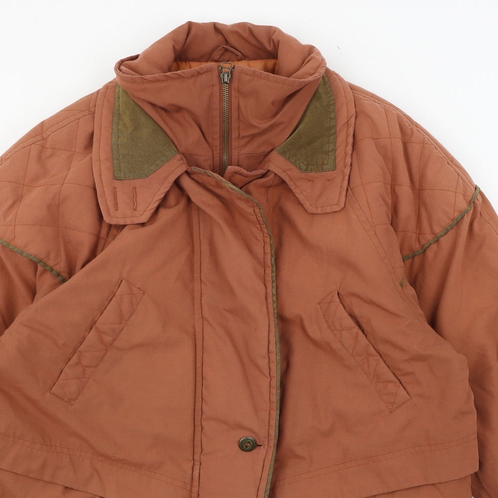 Casual Club Womens Orange   Parka Coat Size 10