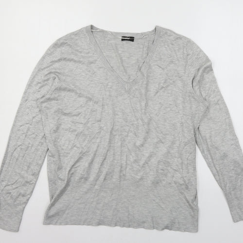 F&F Womens Grey  Knit Pullover Jumper Size 18