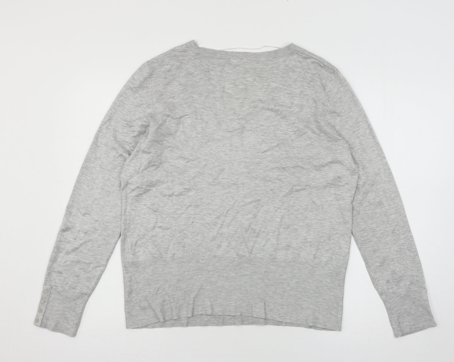 F&F Womens Grey  Knit Pullover Jumper Size 18