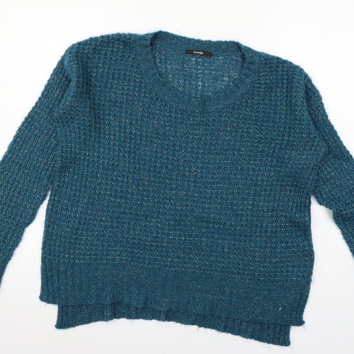 George Womens Blue  Knit Pullover Jumper Size 12