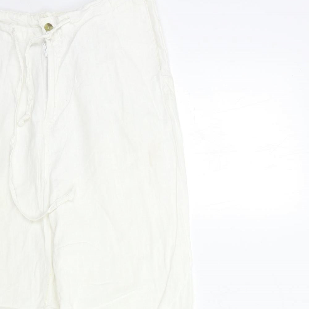 Preworn Womens White   Cropped Trousers Size 28 in L21 in
