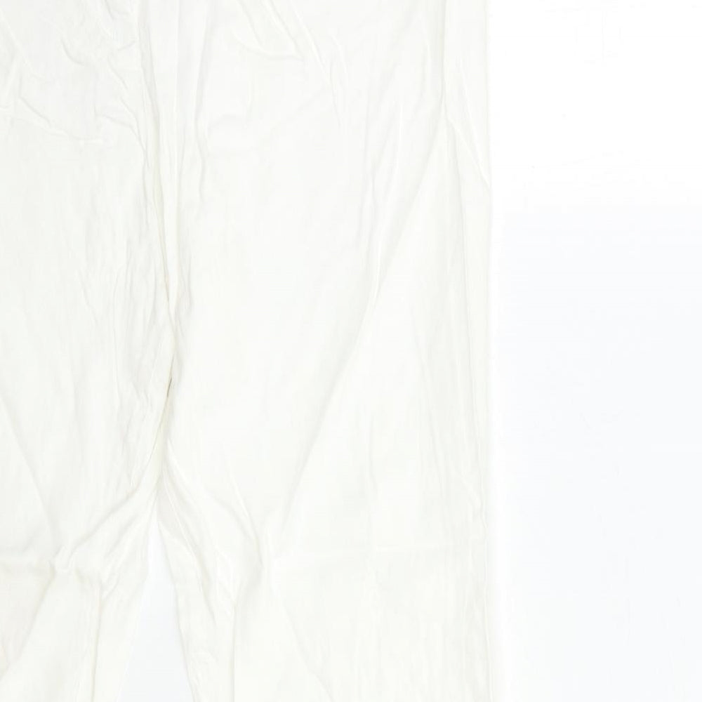 Marks and Spencer Womens White   Trousers  Size 28 in L25 in