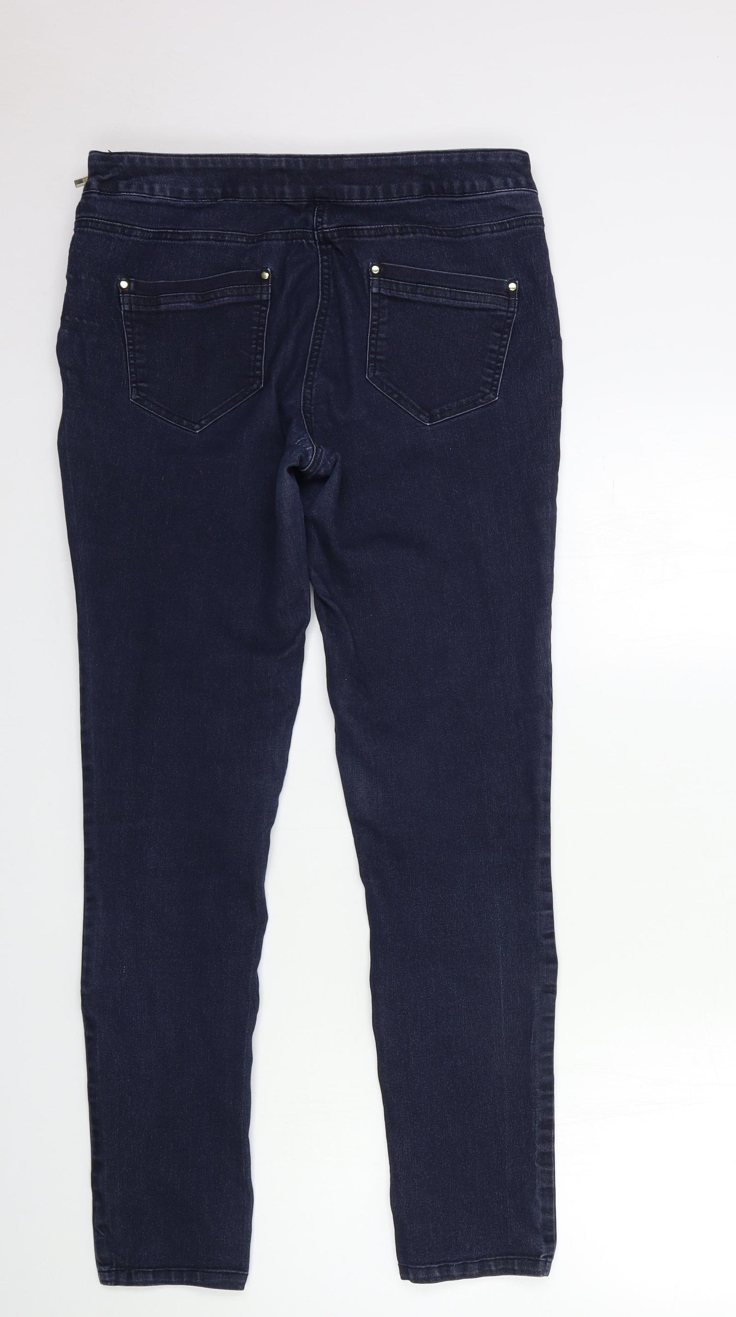 Wallis Womens Blue  Denim Skinny Jeans Size 12 L30 in