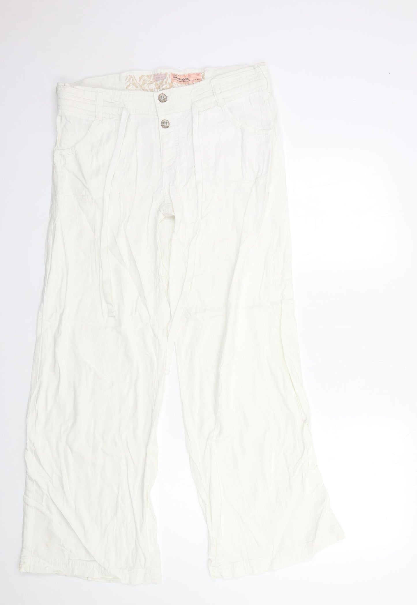 River Island Womens White   Trousers  Size 12 L30 in