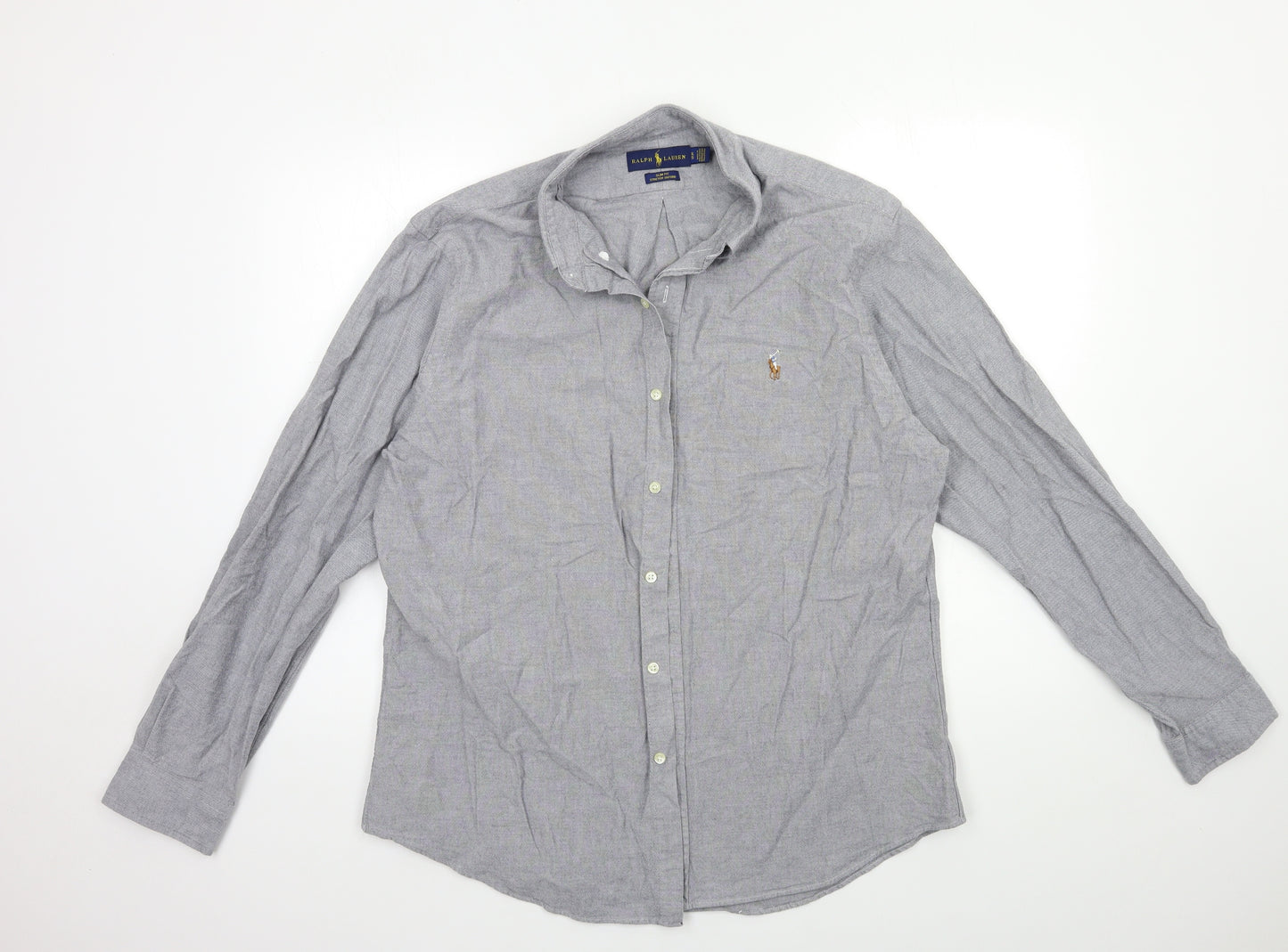 Ralph Lauren Mens Grey    Dress Shirt Size XL