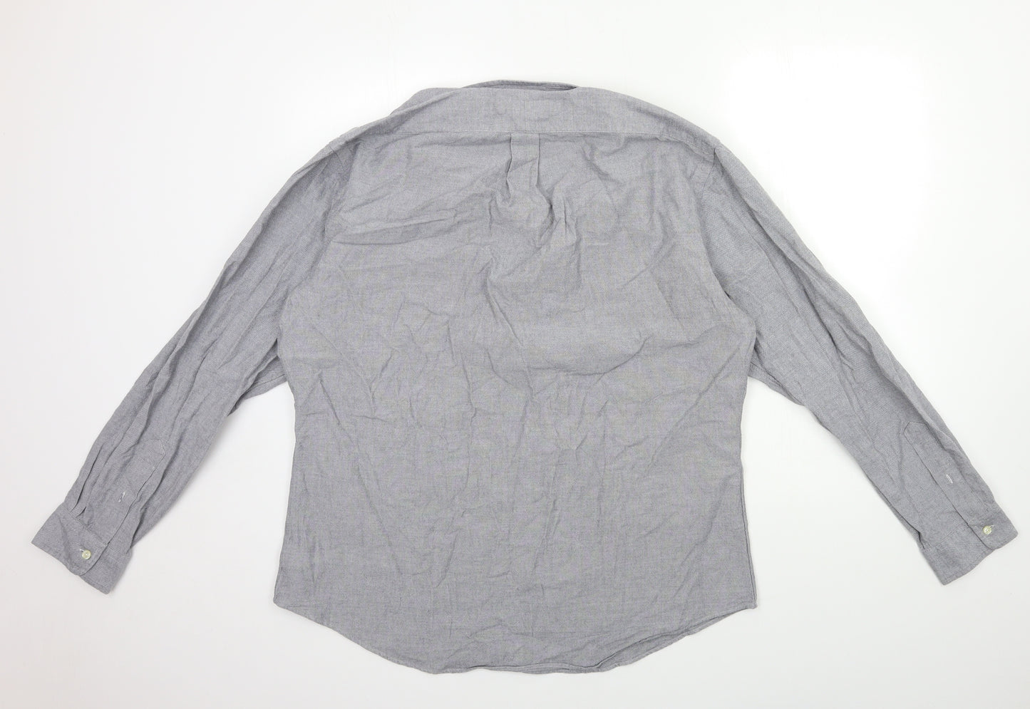 Ralph Lauren Mens Grey    Dress Shirt Size XL