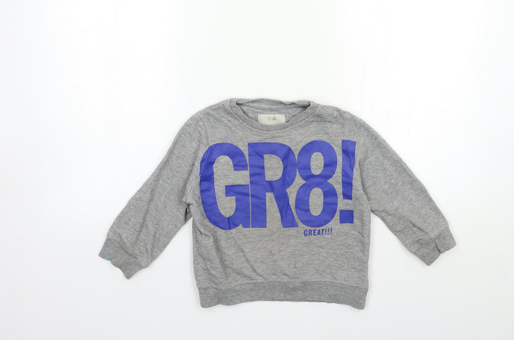 Zara Boys Grey   Pullover Jumper Size 4 Years