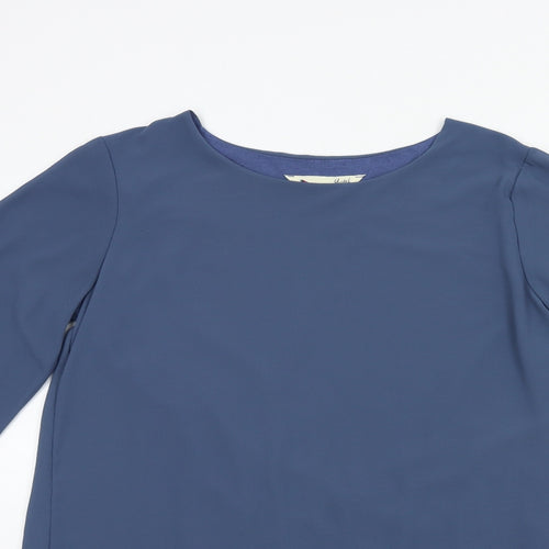 Yumi Womens Blue   Basic Blouse Size 10