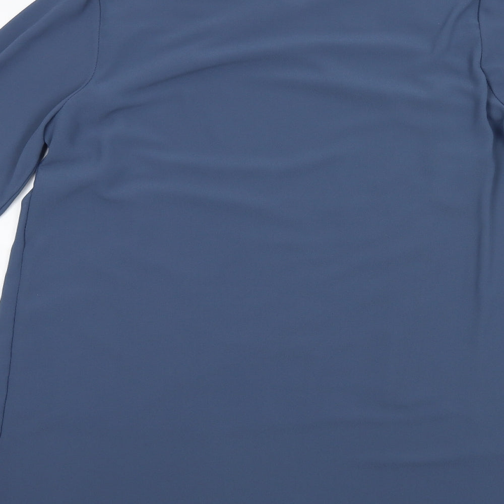 Yumi Womens Blue   Basic Blouse Size 10