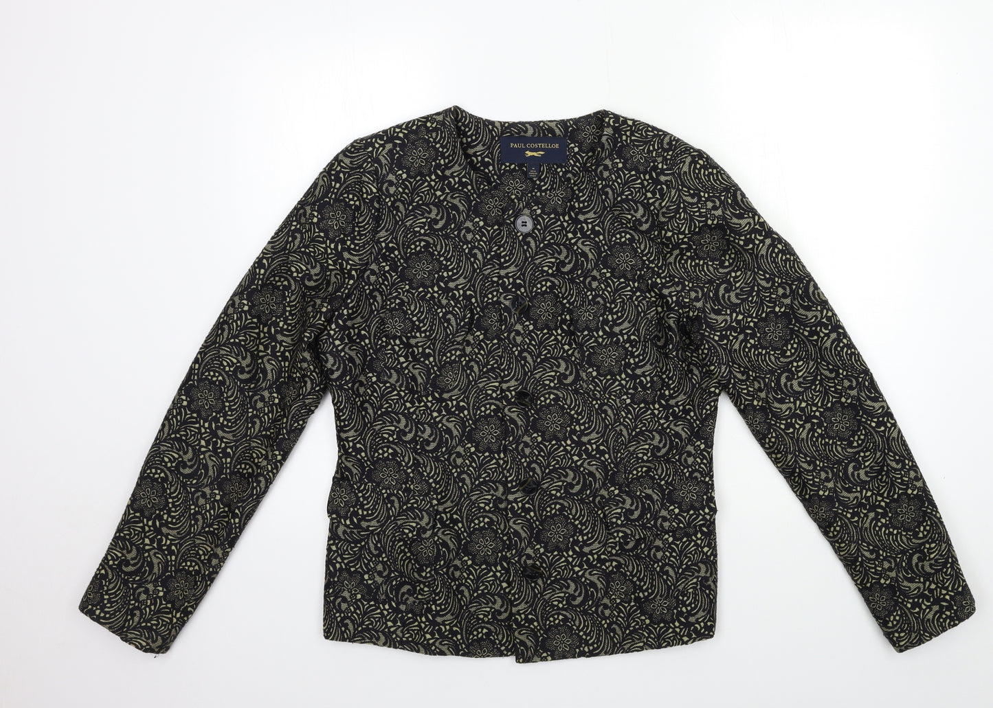 Paul Costelloe Womens Black Floral  Jacket  Size M