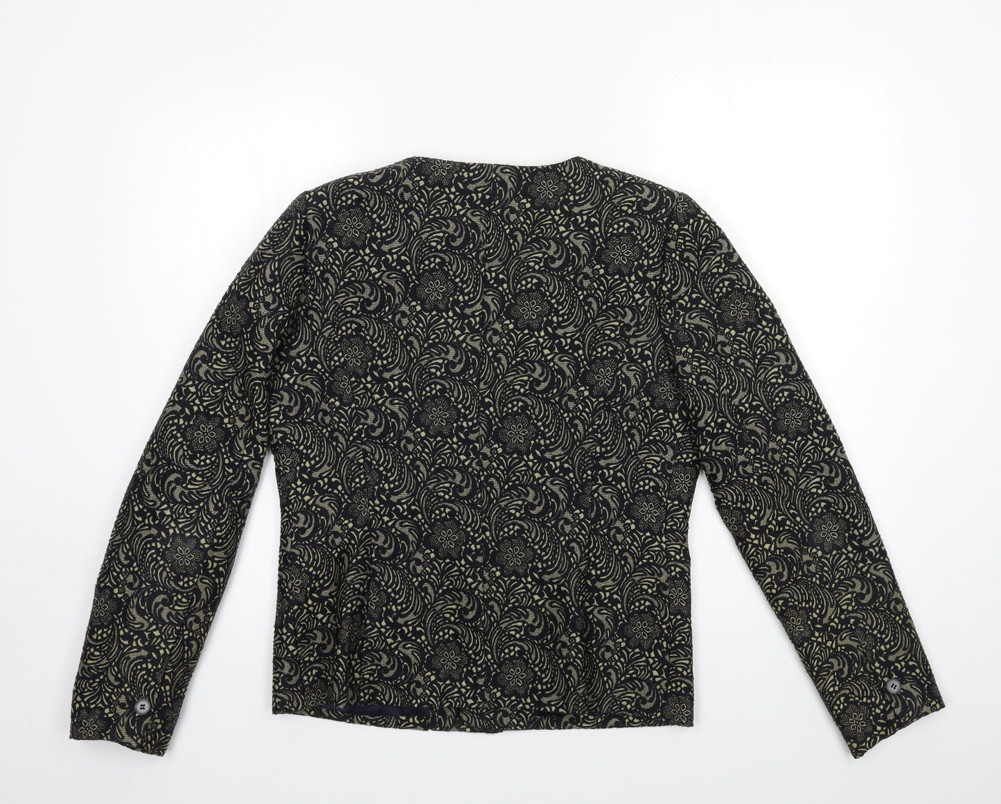 Paul Costelloe Womens Black Floral  Jacket  Size M