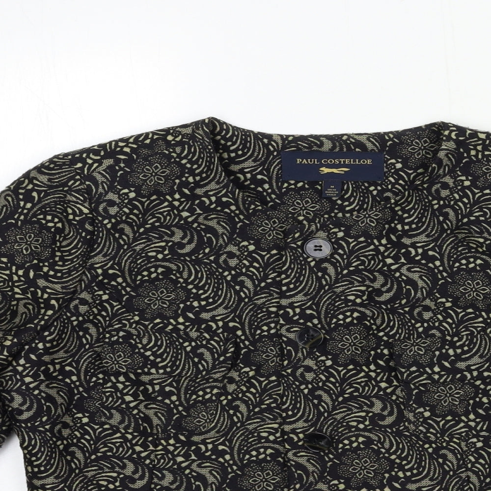 Paul Costelloe Womens Black Floral  Jacket  Size M
