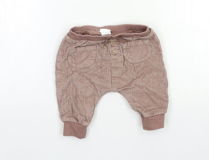 NEXT Baby Brown  Corduroy Jogger Trousers Size 0-3 Months