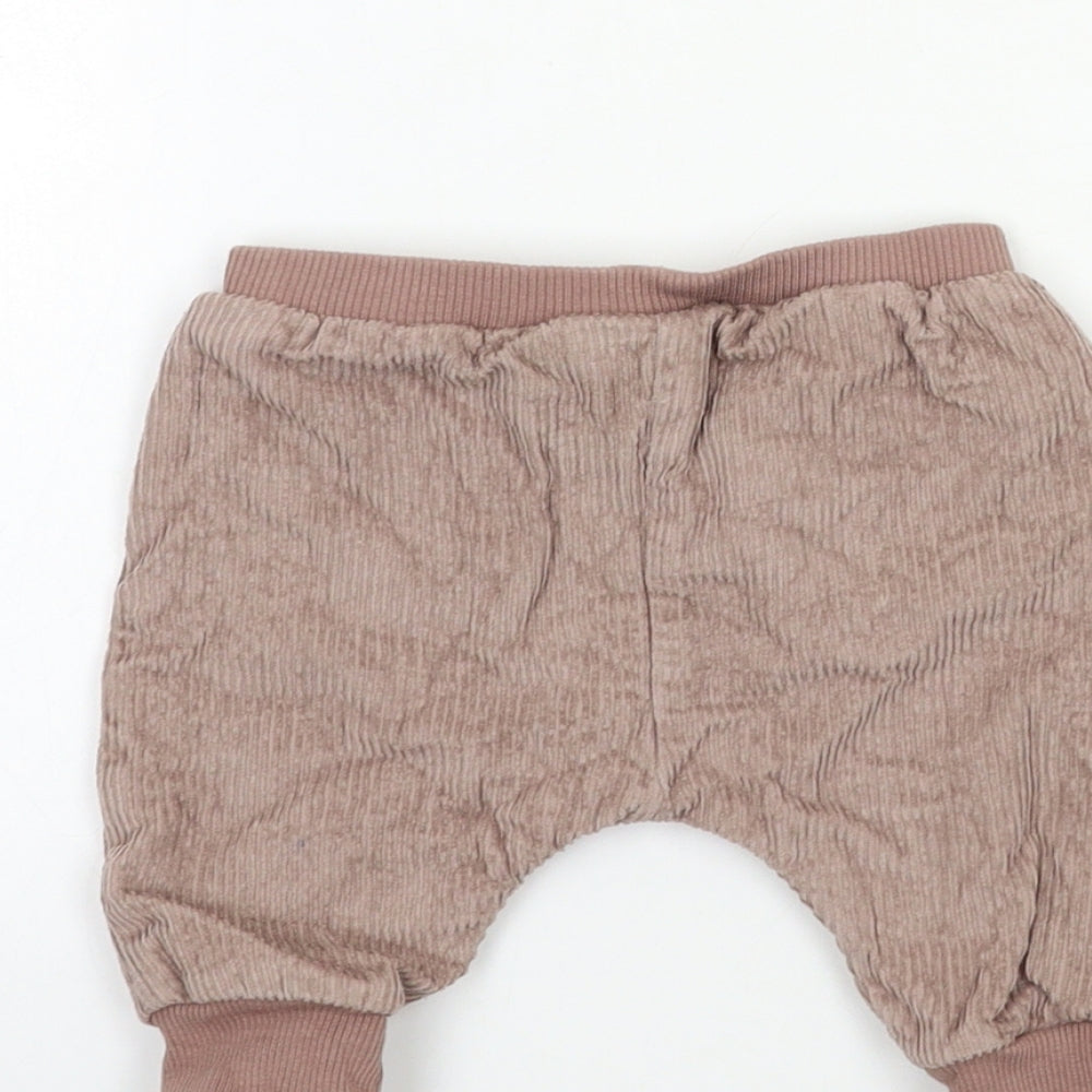 NEXT Baby Brown  Corduroy Jogger Trousers Size 0-3 Months