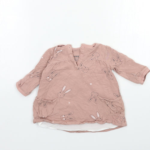mamas & papas Baby Pink   Basic T-Shirt Size 3-6 Months