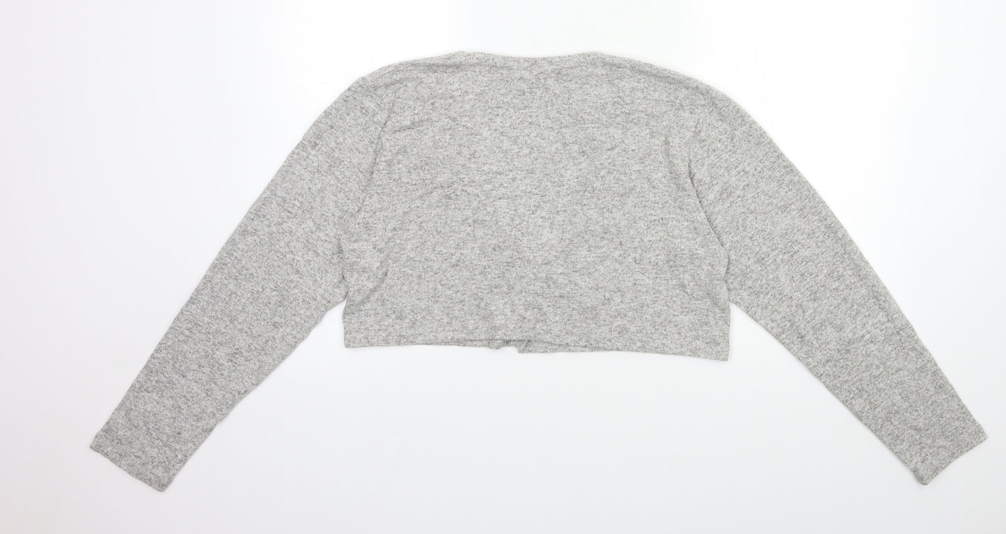 Misspap Womens Grey  Knit Cardigan Jumper Size 10