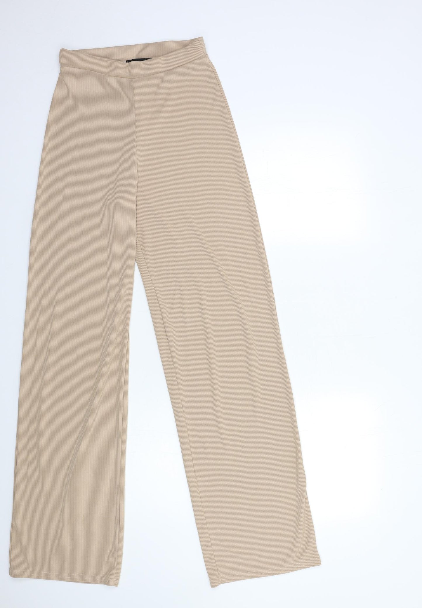 PRETTYLITTLETHING Womens Beige   Trousers  Size 8 L34 in