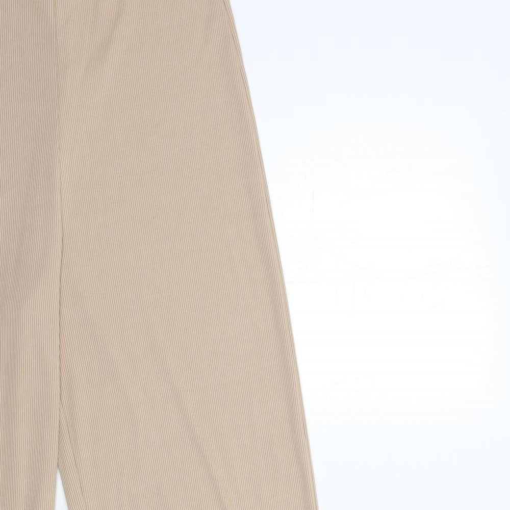 PRETTYLITTLETHING Womens Beige   Trousers  Size 8 L34 in