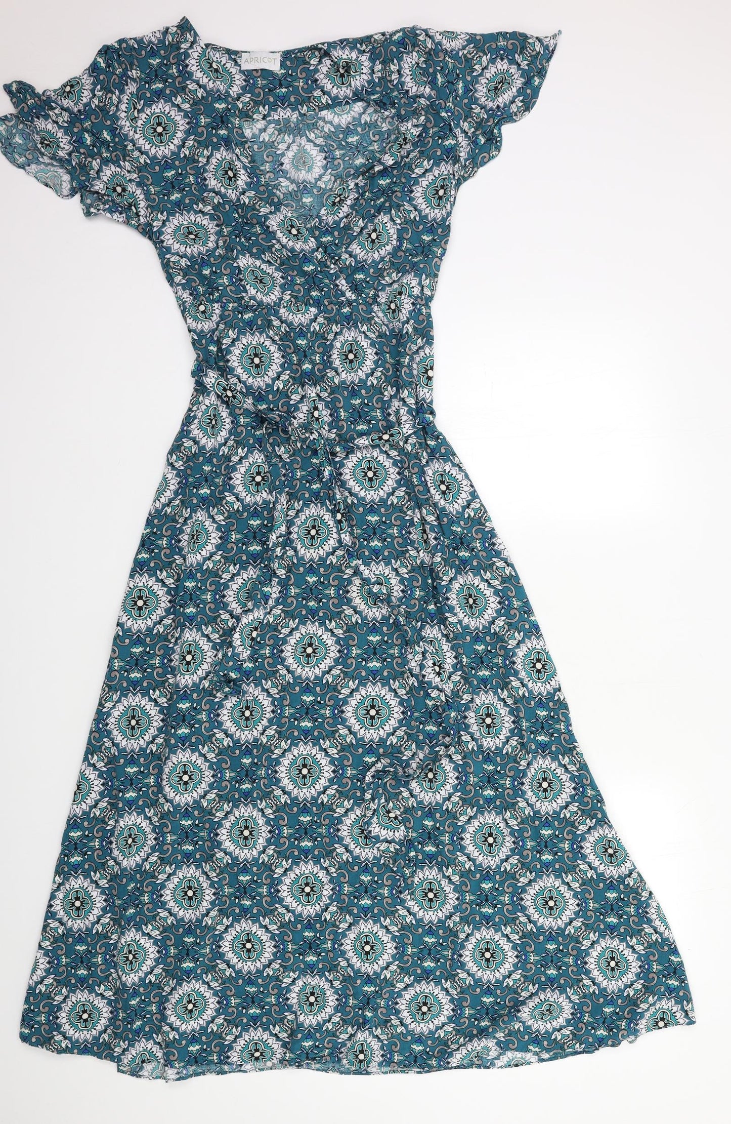Apricot Womens Blue Floral  Fit & Flare  Size 10