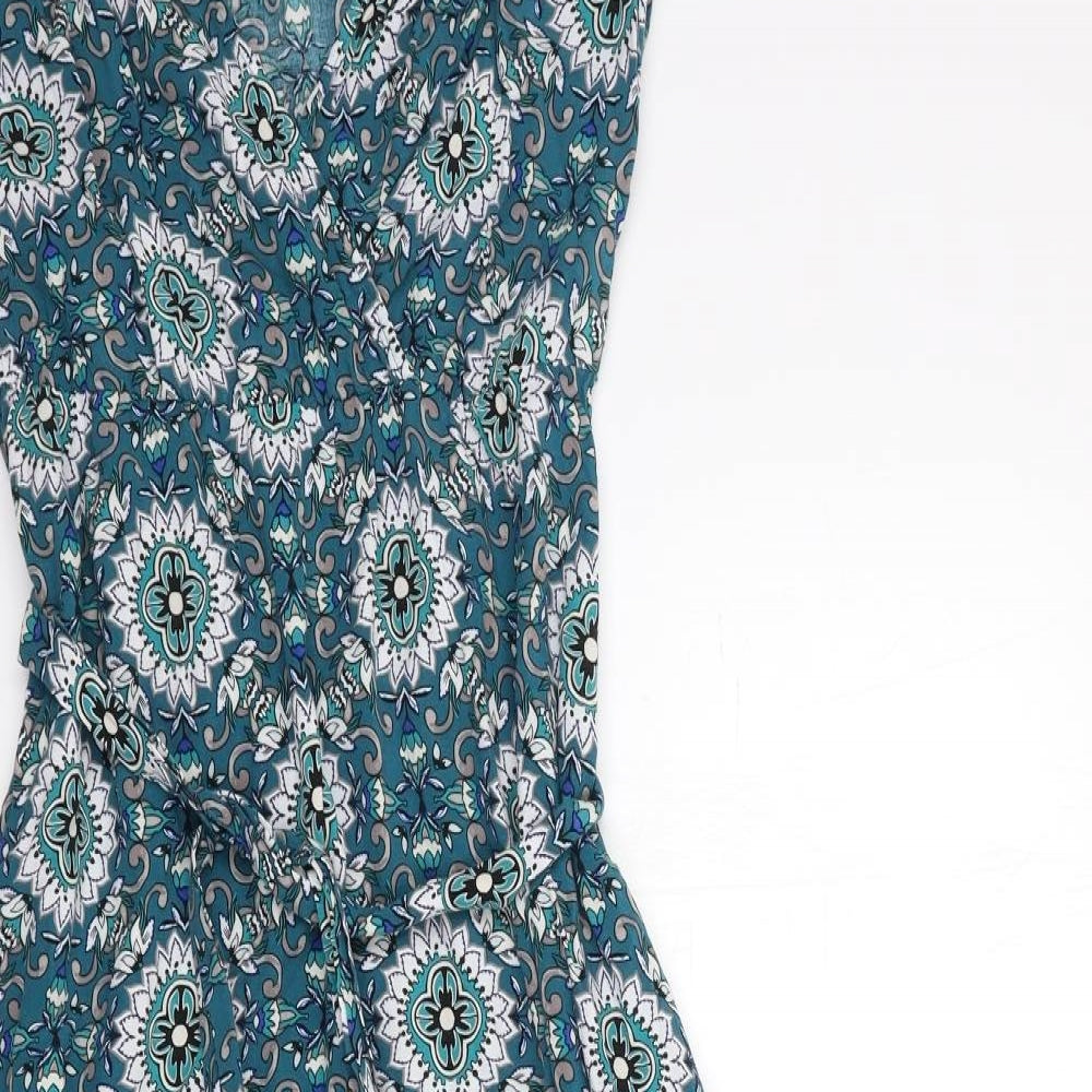 Apricot Womens Blue Floral  Fit & Flare  Size 10