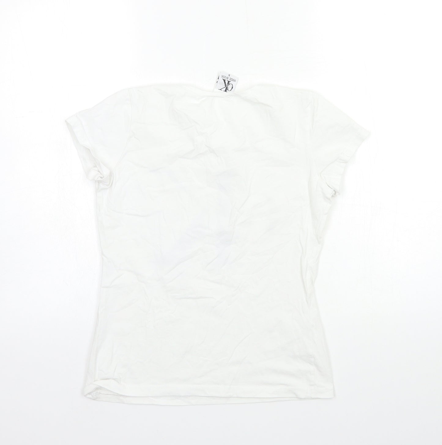 Calvin Klein Womens White   Basic T-Shirt Size S