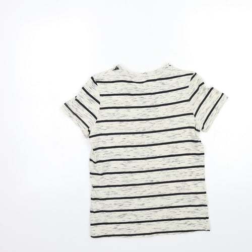 TU Boys Beige Striped  Basic T-Shirt Size 10 Years